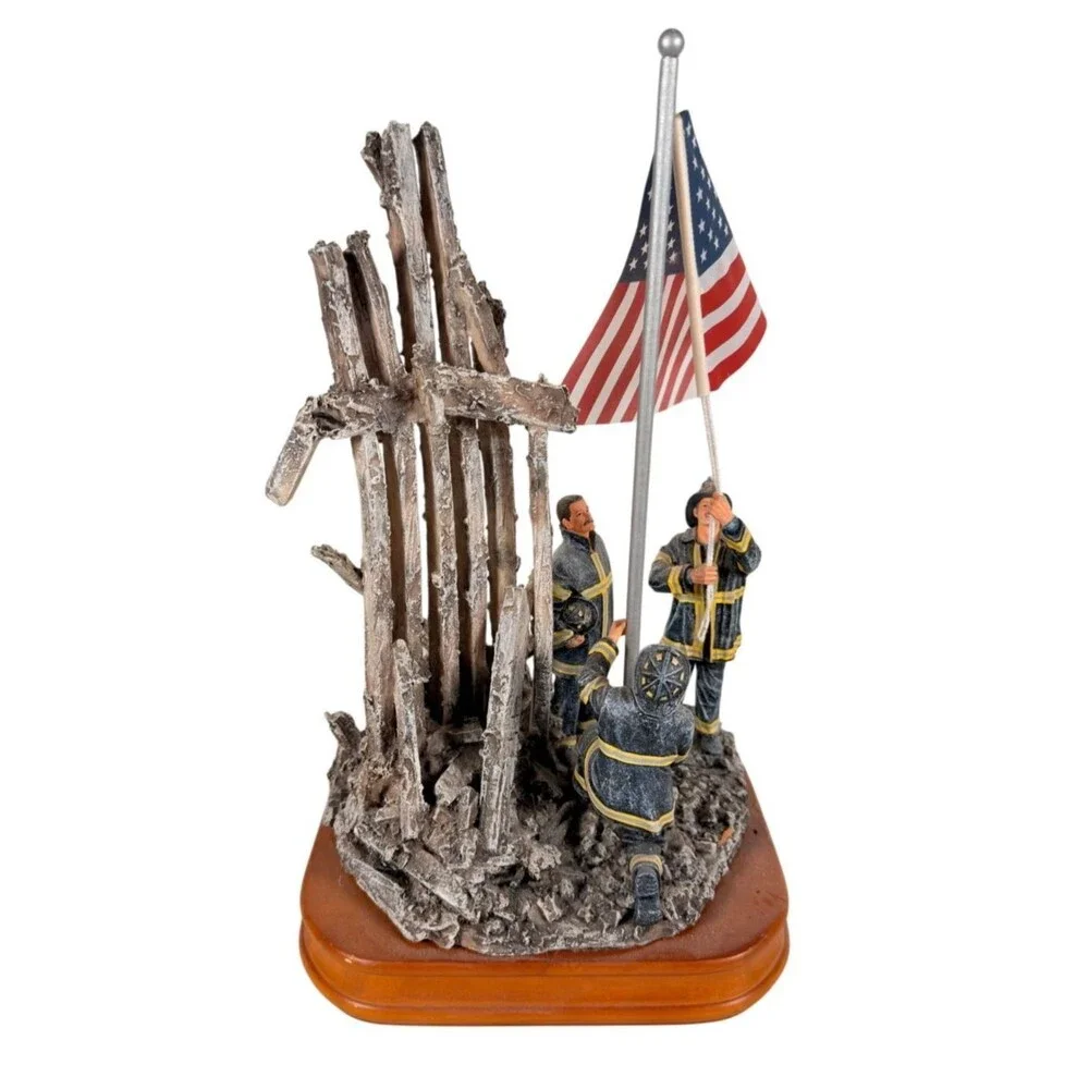 Vanmark Red Hats of Courage Image of Hope Musical Figurine  9/11 Memorial